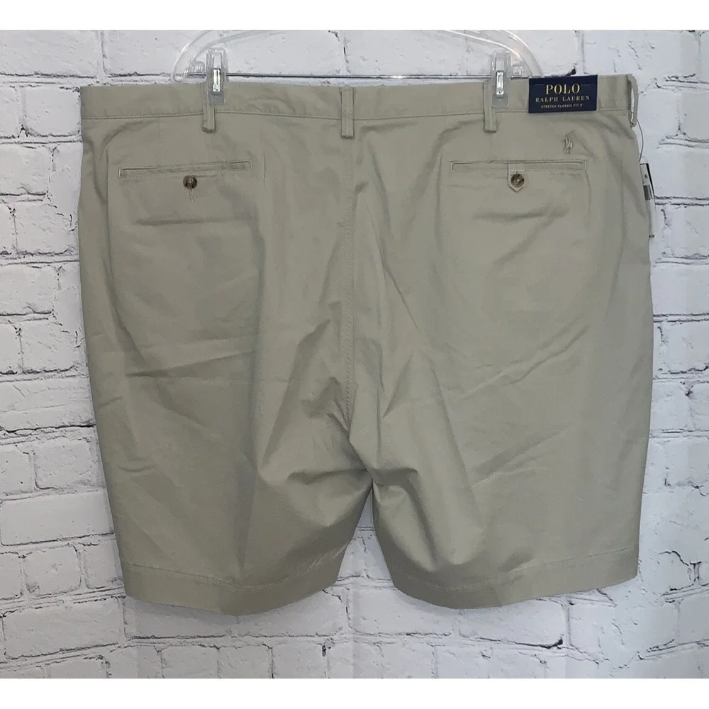 Polo Ralph Lauren Shorts Men's 50 Beige Chinos Stretch Classic Fit 9